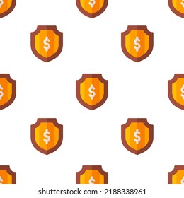 Single shield pattern. shield concept. flat trendy Vector seamless Pattern, background, wallpaper
