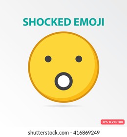 SIngle Shocked emoji. Isolated vector illustration on white background.
