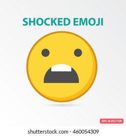 Single Shocked emoji. Isolated vector illustration on white background.