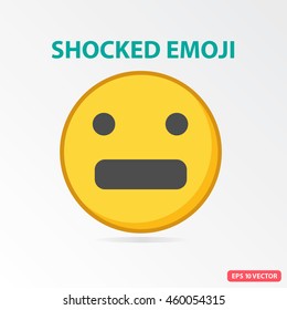 Single Shocked emoji. Isolated vector illustration on white background.