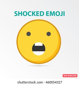 Single Shocked emoji. Isolated vector illustration on white background.