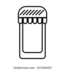 Single shop / store, supermarket vector icons set