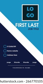 single sided creative business card template. Portrait orientation. vertical layout. Vector illustration