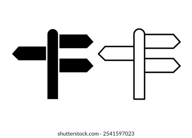 Caricatura de un solo objeto de icono de letrero, Vector plano de etiqueta engomada