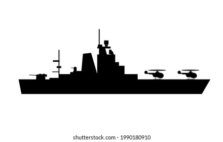 軍艦 シルエット のイラスト素材 画像 ベクター画像 Shutterstock