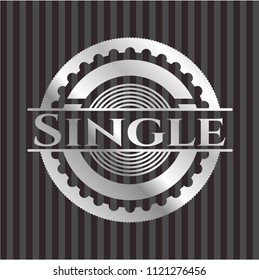 Single silver badge or emblem