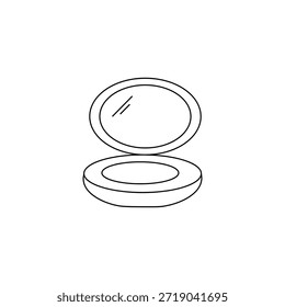 Icono simple simple de polvo compacto 