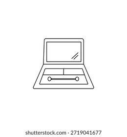 Icono simple simple de pincel encendido