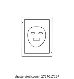 Único icono simple de la máscara facial