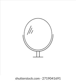 Icono simple único del espejo de la mano 