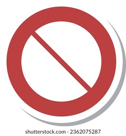 Single simple sign sticker illustration: Vehicles are closed