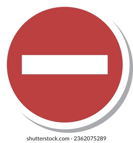 Einmalige einfache Zeichenaufkleber-Illustration - Keine Fahrzeuge zugelassen