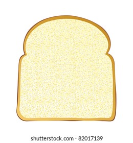 Single Slice Of Wholemeal White Bread With Crust