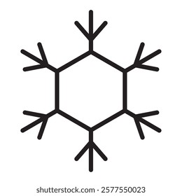 A single snowflake icon symbolizing cold weather