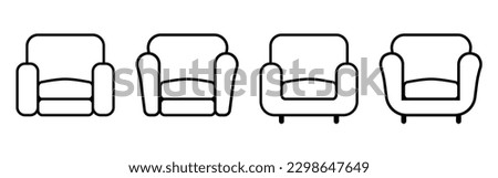 single sofa chair icon couch icon