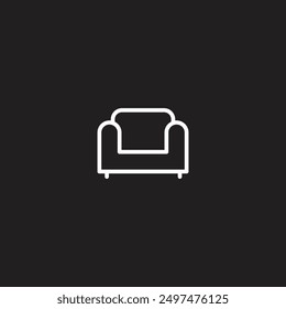 Single sofa flat vector design