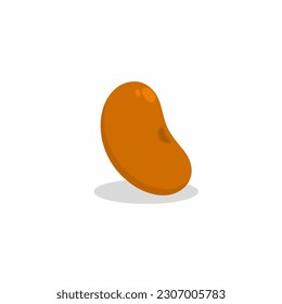 Single soybean seed isolated on white