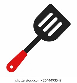 Ícone de uma única espátula representando cozinhar e grelhar no fundo branco