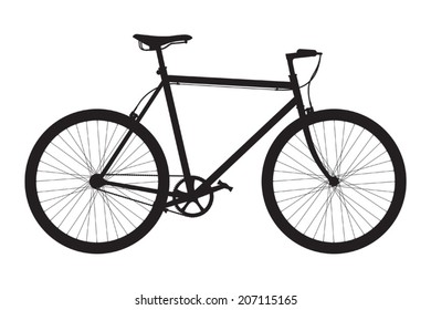 Single speed bicycle silhouette