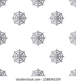 Single Spider Web Pattern. Spider Web Concept. Flat Trendy Vector Seamless Pattern, Background, Wallpaper