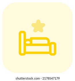 Single star bed of hotel with minimalistic service