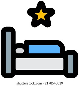 Single star bed of hotel with minimalistic service