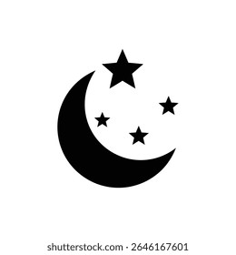 Single Star Floating Above Moon for Night Sky Beauty