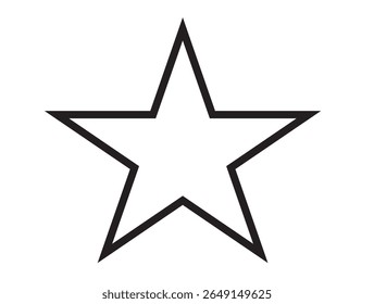 Single star icon.Single star icon on white background.A star vetor.