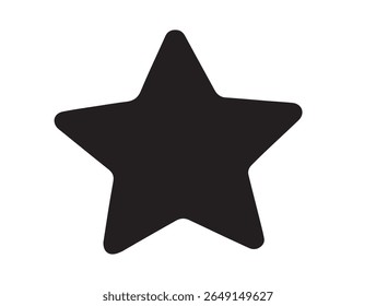Ícone de estrela única.Ícone de estrela única no fundo branco.Um vetor de estrela.