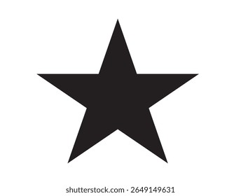 Ícone de estrela única.Ícone de estrela única no fundo branco.Um vetor de estrela.