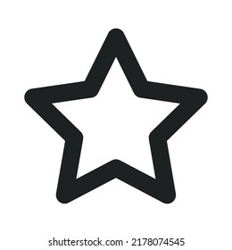 Single Star With Outline Icon