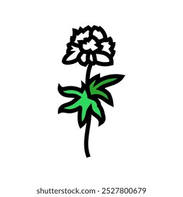 single stem bouquet flower color icon vector. single stem bouquet flower sign. isolated symbol illustration