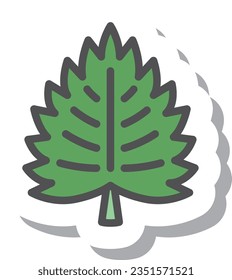 Single sticker-style simple vegetable icon perilla