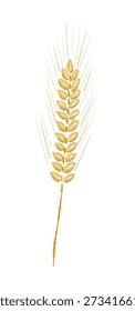 Ilustración de tallo de trigo recto único