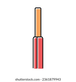 Einzeiliger Strang-Draht-Farbsymbol-Vektorgrafik. einseitiges Drahtzeichen. einzelne Symbolillustration