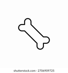 Vector de signo de icono de hueso estilizado único