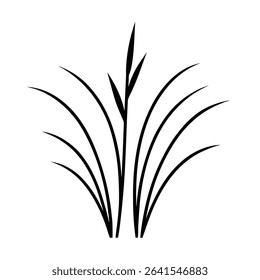 A single, stylized icon depicting beach grass, perfect for summer vacation themes, websites, or branding.
