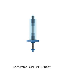 a single sword in pixel art style