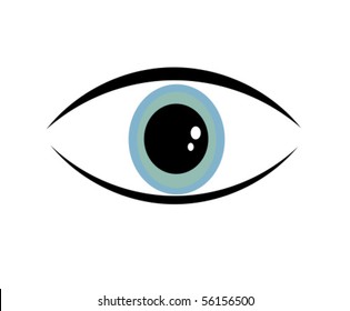 Ojo azul simbólico único