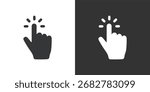 Single Tap Finger Gesture Icon with Starburst Effect Icon. Solid glyph series icon