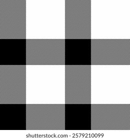 Single tartan pattern check, majestic fabric seamless vector. Style plaid background texture textile in white and black colors palette.