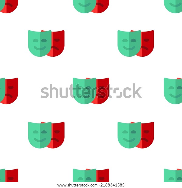 Single theater pattern.\
theater concept. flat trendy Vector seamless Pattern, background,\
wallpaper