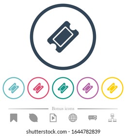 Iconos de color plano de una sola entrada en contornos redondos. 6 iconos de bonificación incluidos.