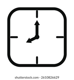 single time icon. time and clock thin line style icon. vector illustration