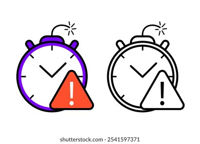Dibujos animados de un solo objeto de icono de línea de tiempo, Vector plano de etiqueta engomada