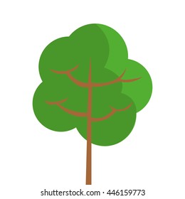 single tree with round foliage icon