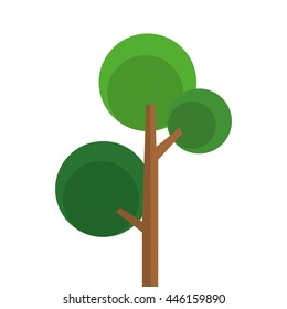 single tree with round foliage icon