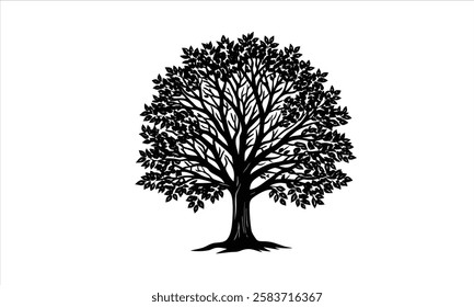 Single Tree with Spreading Branches