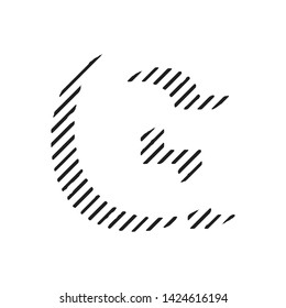 Single typographic 'G' letter in vector eps format 