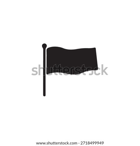 Single upright flag icon symbolizing marker, location, goal, or achievement indicator